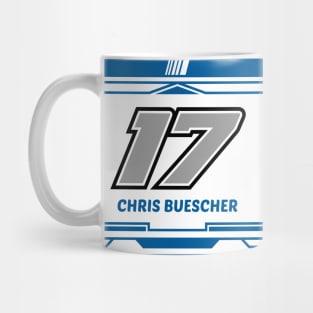 Chris Buescher blue #17 2024 NASCAR art design Mug